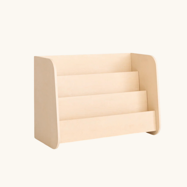 Raft Montessori din lemn natural pentru cărți